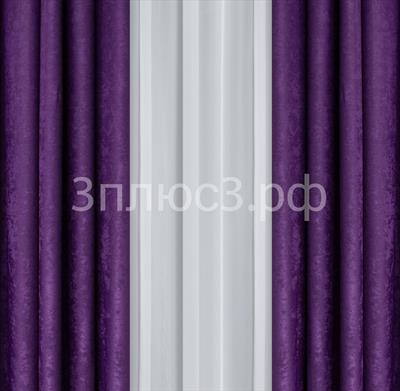 Портьера "Велюр"  цвет -фиолетовый